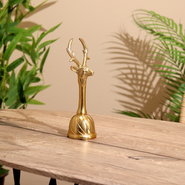 Колокольчик  Колокольчик "Олень" алюминий 6х7х20 см