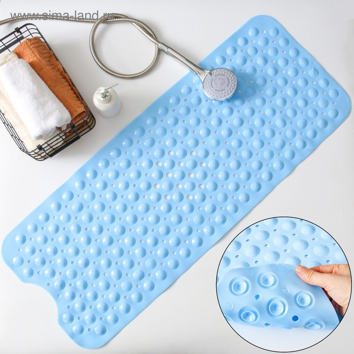 Коврик противоскользящий на присосках Доляна «Пузырьки», 39×101 см, цвет МИКС Коврик противоскользящий на присосках Доляна «Пузырьки», 39×101 см, цвет МИКС