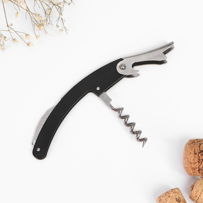 Подарочный набор сомелье «Самой цветущей»: штопор, пробка, каплеуловитель для вина Подарочный набор сомелье «Самой цветущей»: штопор, пробка, каплеуловитель для вина