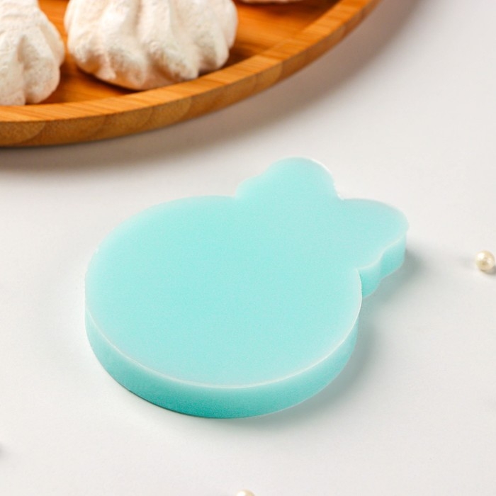 Силиконовый молд «Ёлочный шар», 8×6×0,8 см, цвет бирюзовый Силиконовый молд «Ёлочный шар», 8×6×0,8 см, цвет бирюзовый