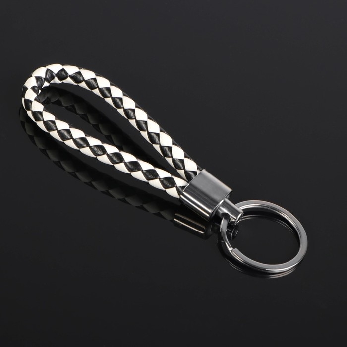 Брелок для ключей Cartage, петля с номером сотового, черно-белый Брелок для ключей Cartage, петля с номером сотового, черно-белый