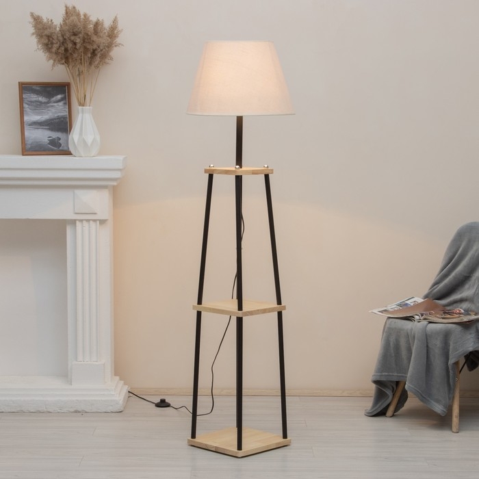 Торшер напольный с полочками "Минимализм" Е27 40W 45х45х154,5 см