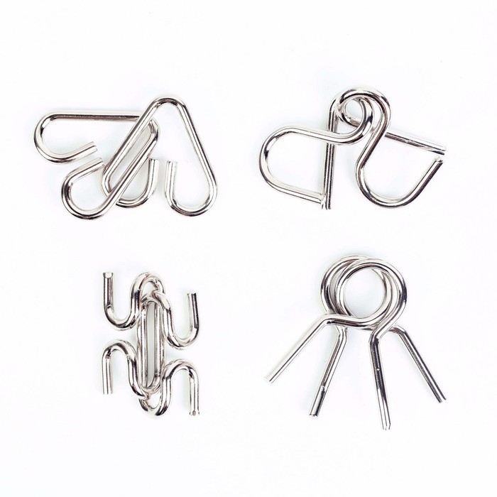 Головоломка металлическая «Загадки Майкла Фарадея», набор 4 шт. Головоломка металлическая «Загадки Майкла Фарадея», набор 4 шт.