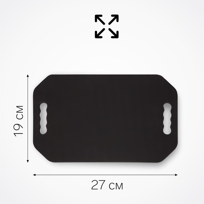 Зеркало с ручками, зеркальная поверхность 19 × 27 см, цвет чёрный Зеркало с ручками, зеркальная поверхность 19 × 27 см, цвет чёрный