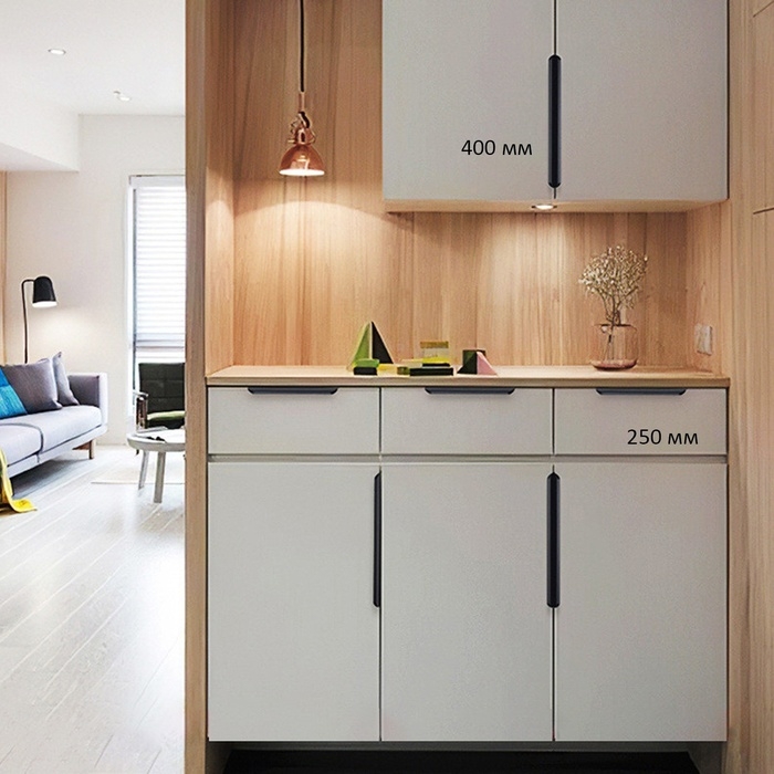 Ручка торцевая CAPPIO RT002BL, L=250 мм, м/о 192 мм, цвет черный Ручка торцевая CAPPIO RT002BL, L=250 мм, м/о 192 мм, цвет черный