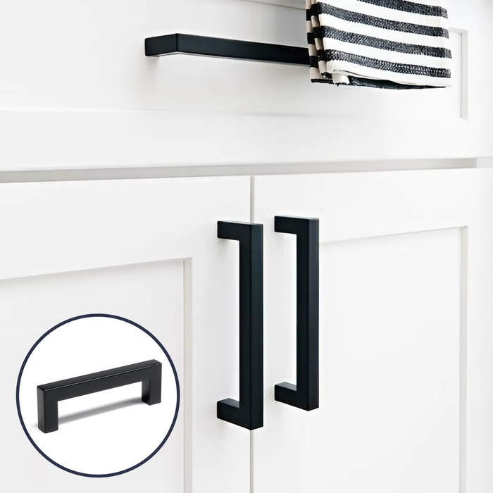 Ручка-скоба SQUARE CAPPIO RSC008, нержавеющая сталь, м/о 96 мм, цвет черный Ручка-скоба SQUARE CAPPIO RSC008, нержавеющая сталь, м/о 96 мм, цвет черный