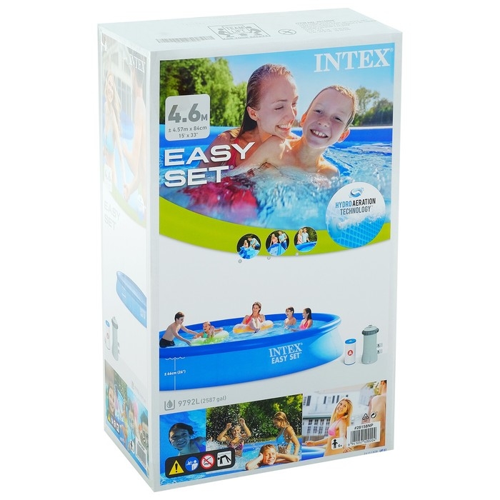 Бассейн надувной Easy Set, 457 х 84 см, фильтр-насос, 28158 INTEX Бассейн надувной Easy Set, 457 х 84 см, фильтр-насос, 28158 INTEX