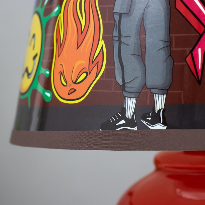 Настольная лампа  Настольная лампа "Граффити" Е14 15Вт красный RISALUX