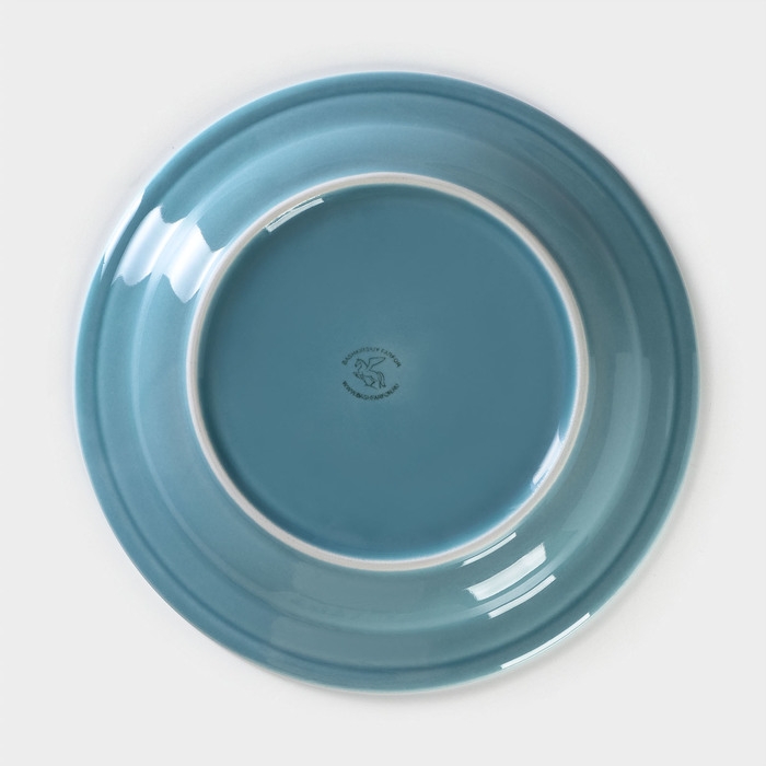 Тарелка мелкая «Акварель», d=24 см, цвет голубой Тарелка мелкая «Акварель», d=24 см, цвет голубой