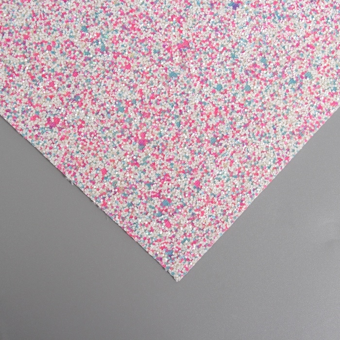 Лист для творчества иск.кожа Лист для творчества иск.кожа "Блёстки" розово-голубой лист 33х20 см толщина 1,6 мм