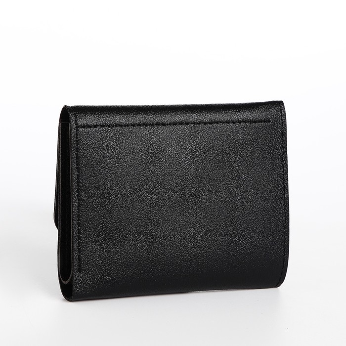 Кошелёк женский на кнопке, цвет чёрный