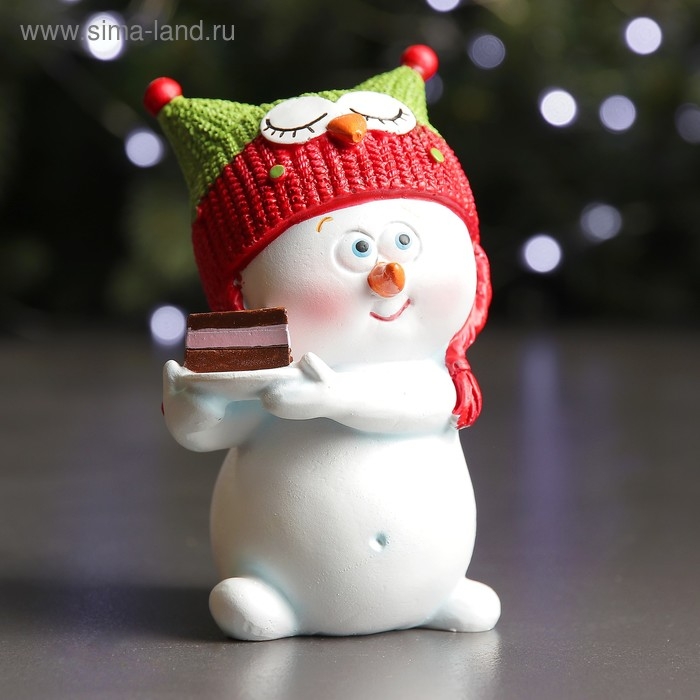 Фигура  Фигура "Снеговик-сова" 8х8х12см