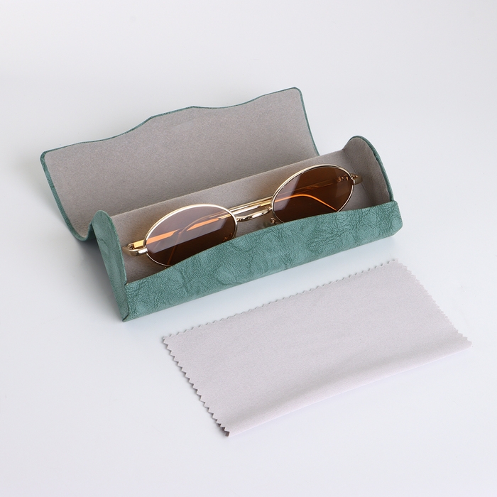 Футляр для очков на магните, длина 16 см, цвет зелёный Футляр для очков на магните, длина 16 см, цвет зелёный