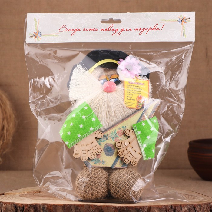 Оберег-домовой Оберег-домовой "Кузя в кепке, с гуслями", 21х15х11 см МИКС