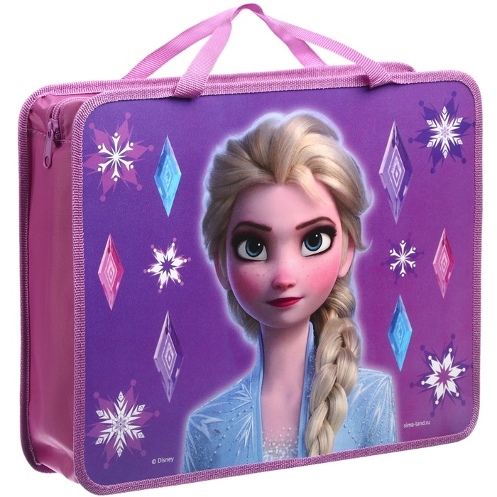 Папка с ручками А4, 33х26х7 см, на молнии, пластик, Холодное сердце Папка с ручками А4, 33х26х7 см, на молнии, пластик, Холодное сердце