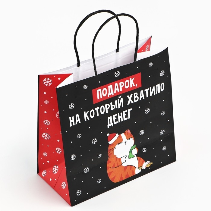 Пакет подарочный новогодний «Подарок», 22 х 22 х 11 см Пакет подарочный новогодний «Подарок», 22 х 22 х 11 см