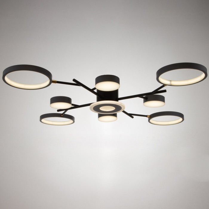 Люстра с ПДУ 2300/9GR LED 190Вт 3000-6000К серый 85х85х9 см BayerLux