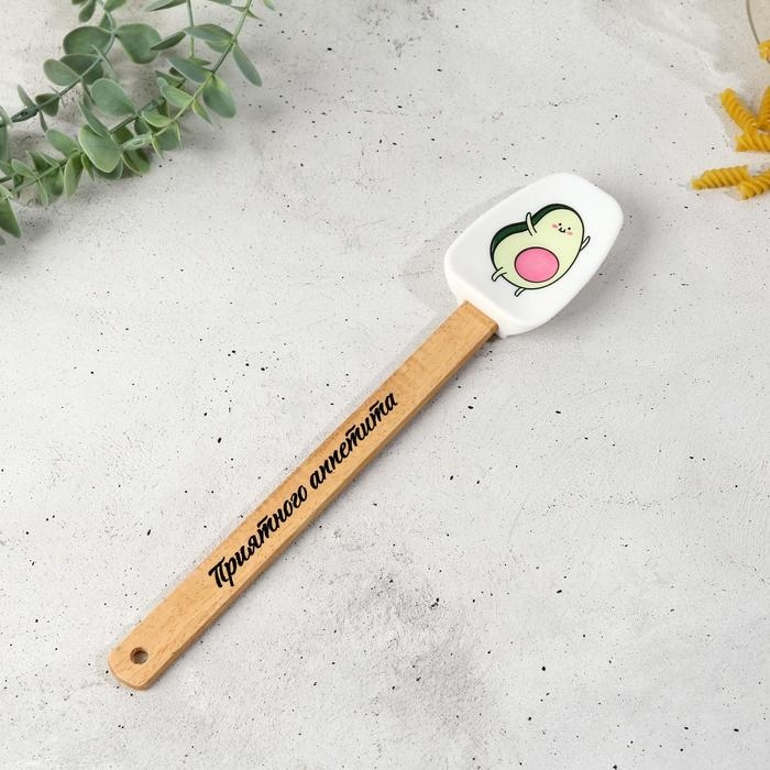 Лопатка силиконовая «Авокадо» на формовой подложке, 17.4 х 41 см Лопатка силиконовая «Авокадо» на формовой подложке, 17.4 х 41 см