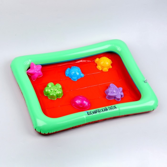 Космический песок классический в коробке, 1 кг + песочница + формочки Космический песок классический в коробке, 1 кг + песочница + формочки