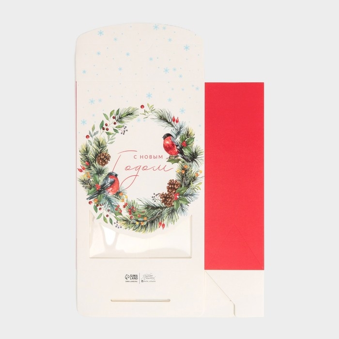 Коробка подарочная новогодняя складная «Снегири», 15 х 7 х 22 см, Новый год Коробка подарочная новогодняя складная «Снегири», 15 х 7 х 22 см, Новый год
