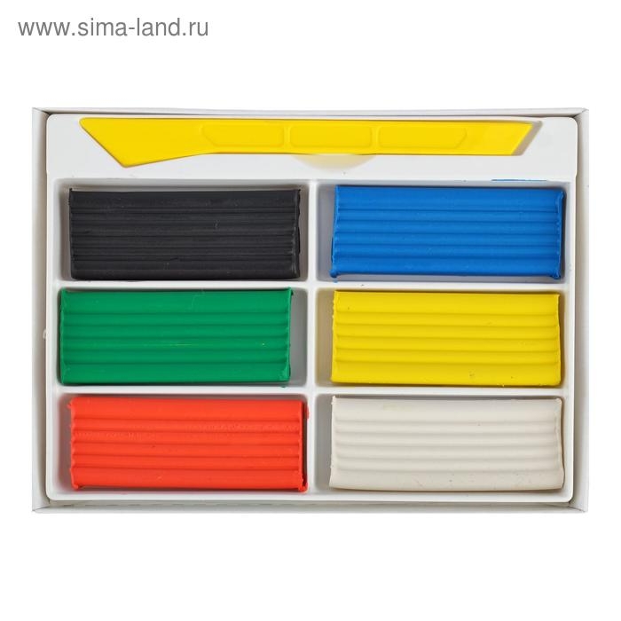 Пластилин GLOBUS Пластилин GLOBUS "Детский", 6 цветов, 90 г, мягкий