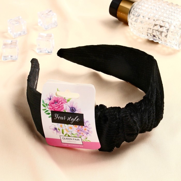 Ободок для волос Ободок для волос "Анисия" 4 см, чёрный