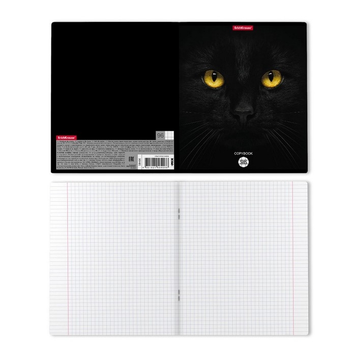 Тетрадь 96 листов в клетку, ErichKrause, Cats, обложка мелованный картон, матовая ламинация, выборочный УФ-лак, блок офсет 100% белизна, МИКС (1 вид в спайке) Тетрадь 96 листов в клетку, ErichKrause, Cats, обложка мелованный картон, матовая ламинация, выборочный УФ-лак, блок офсет 100% белизна, МИКС (1 вид в спайке)