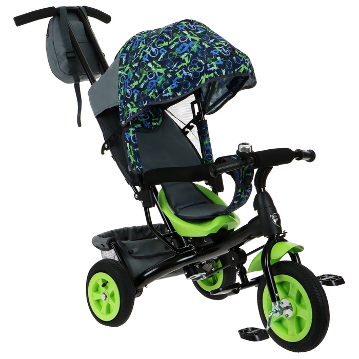 Велосипед трёхколёсный Vivat 1, принт стрелки, салатовый Велосипед трёхколёсный Vivat 1, принт стрелки, салатовый