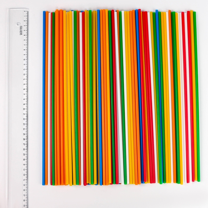 Трубочка для шаров и флагштоков, d=5,4 мм, набор 100 шт., МИКС Трубочка для шаров и флагштоков, d=5,4 мм, набор 100 шт., МИКС