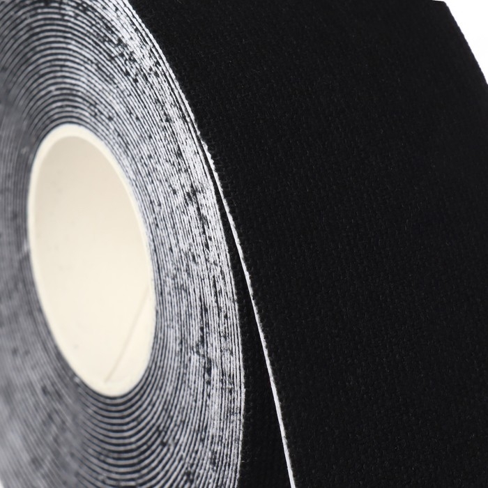 Кинезио-тейп, 5 см × 5 м, цвет чёрный Кинезио-тейп, 5 см × 5 м, цвет чёрный