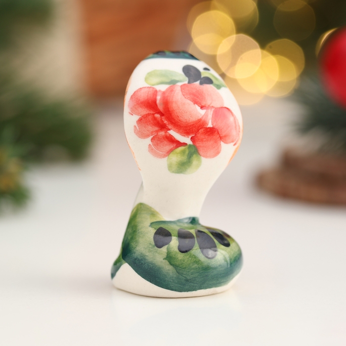 Сувенир символ года Сувенир символ года "Кобра", малая № 1, гжель, цвет, 5.5х3 см