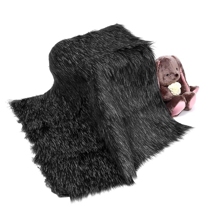 Лоскут для рукоделия, 50 × 50 см, мех длинноворсовый на трикотажной основе, цвет меланж тёмно-серый Лоскут для рукоделия, 50 × 50 см, мех длинноворсовый на трикотажной основе, цвет меланж тёмно-серый