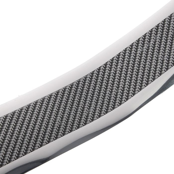 Защитная накладка на порог авто, под карбон с хром полосой, самоклеящаяся, 7х250 см Защитная накладка на порог авто, под карбон с хром полосой, самоклеящаяся, 7х250 см