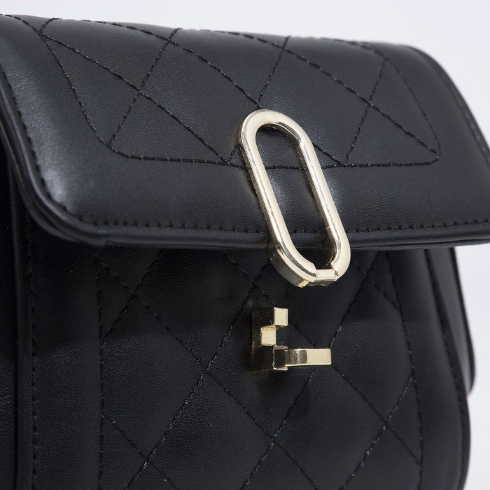 Сумка-мессенджер на клапане, цвет чёрный Сумка-мессенджер на клапане, цвет чёрный