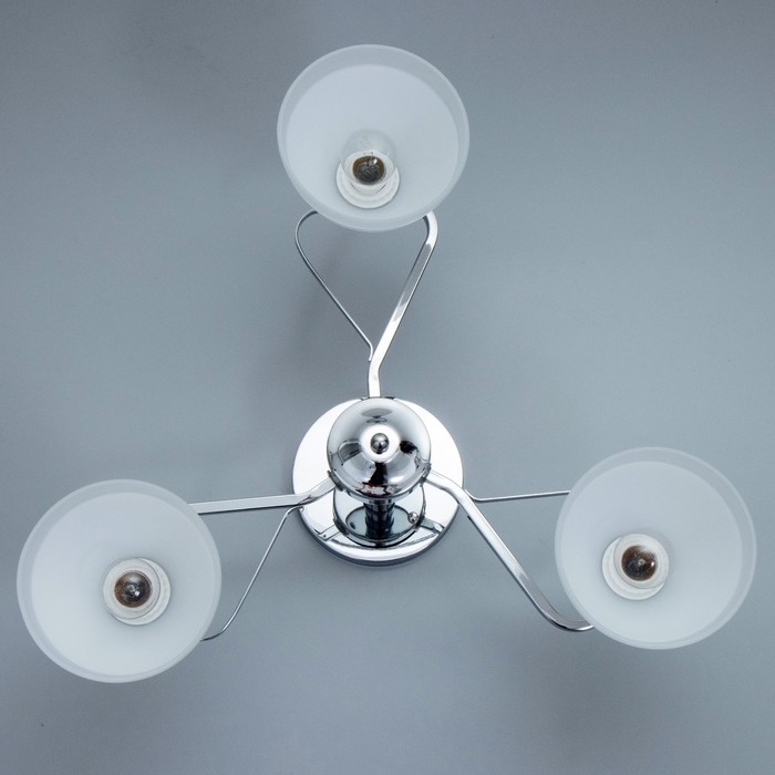 Люстра Люстра "Флёр" 3хЕ27 40Вт хром 57х57х25 см BayerLux