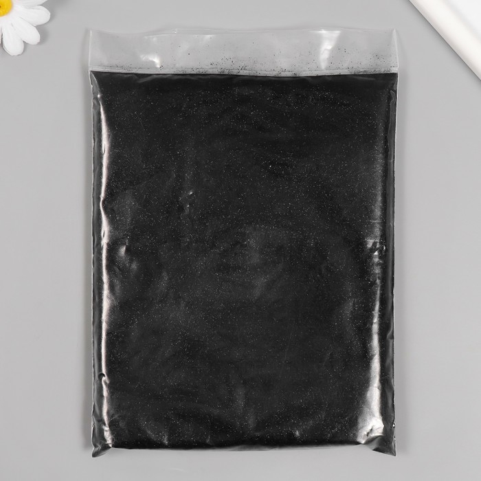 Глиттер размер 1/128, 500 гр, цв. чёрный Глиттер размер 1/128, 500 гр, цв. чёрный