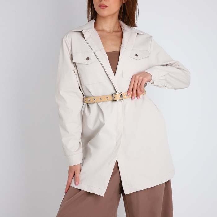 Ремень женский, ширина 2.5 см, люверсы, пряжка металл, цвет бежевый Ремень женский, ширина 2.5 см, люверсы, пряжка металл, цвет бежевый