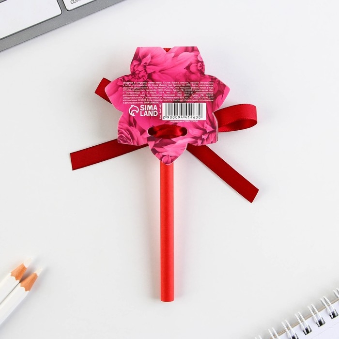 Эко-ручка шариковая в открытке «Любимому учителю», синяя паста Эко-ручка шариковая в открытке «Любимому учителю», синяя паста