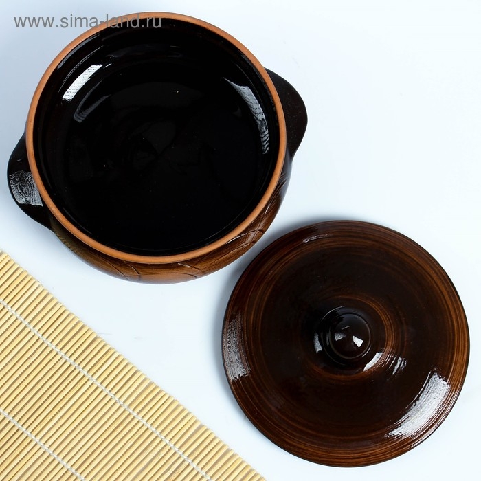 Горшок керамический для запекания  Горшок керамический для запекания "Борисовский" 0,7л / 15х9см, старина