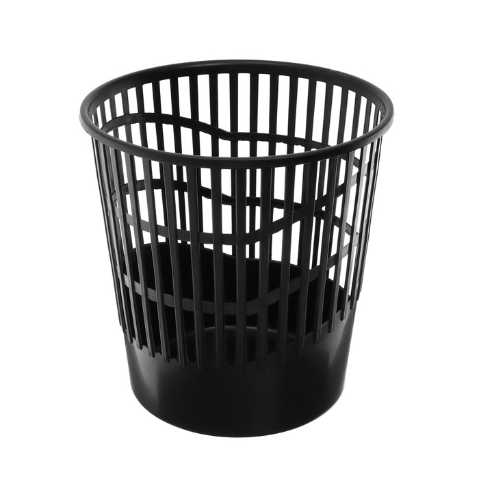 Корзина для бумаг и мусора Calligrata, 12 литров, пластик, сетчатая, чёрная Корзина для бумаг и мусора Calligrata, 12 литров, пластик, сетчатая, чёрная