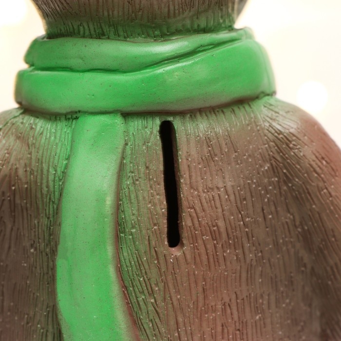 Копилка Копилка "Медведь в шапке" коричневый, 27 см