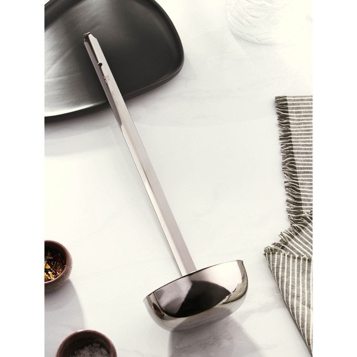 Половник из нержавеющей стали Доляна Everyday, 360 мл, 46×11,5 см, цвет серебряный