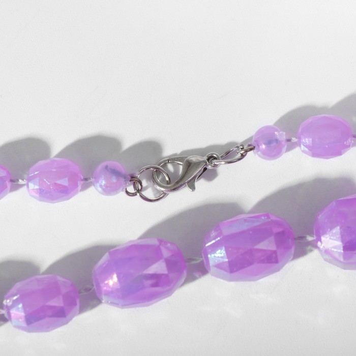 Бусы «Классика» овалы на увеличение, цвет радужно-фиолетовый, 45 см