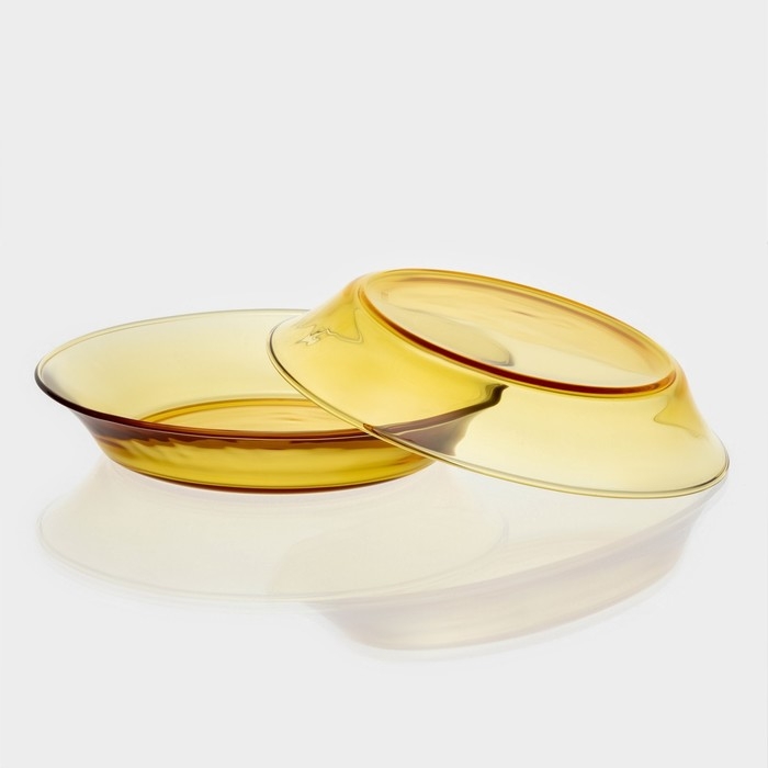 Сервиз столовый «Дымка», 6 предметов: 2 бульонницы 450 мл, 2 тарелки 500 мл, 2 тарелки d=23см, цвет жёлтый Сервиз столовый «Дымка», 6 предметов: 2 бульонницы 450 мл, 2 тарелки 500 мл, 2 тарелки d=23см, цвет жёлтый