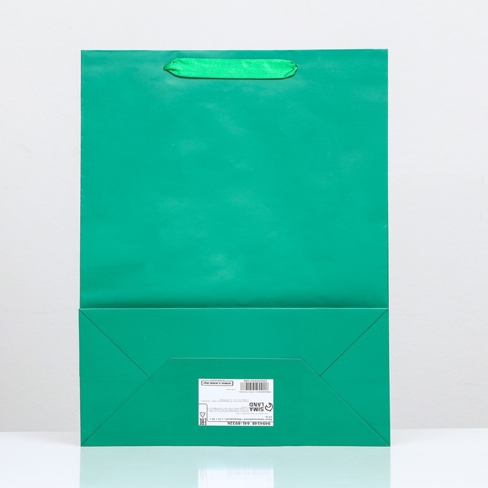 Пакет ламинированный «Зелёный», 31 х 40 х 14 см