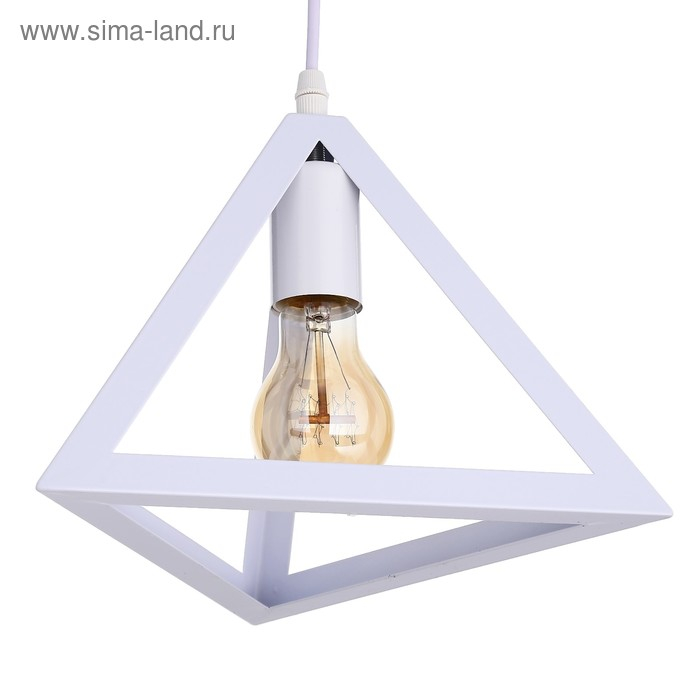 Светильник подвесной  Светильник подвесной "Пирамида" 1x40Вт E27 белый 16х16х116 см