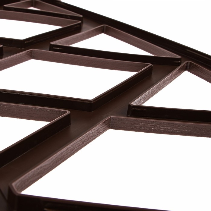 Ограждение декоративное, 35 × 232 см, 4 секции, пластик, коричневое, MODERN, Greengo Ограждение декоративное, 35 × 232 см, 4 секции, пластик, коричневое, MODERN, Greengo