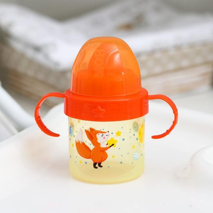 Поильник детский с твёрдым носиком «Лисята. Мамы и малыши», 140 мл., с ручками, цвет оранжевый Поильник детский с твёрдым носиком «Лисята. Мамы и малыши», 140 мл., с ручками, цвет оранжевый