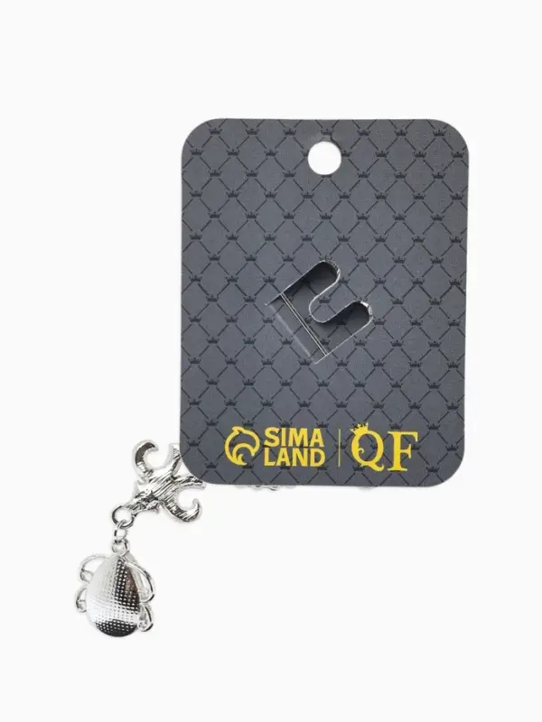 Брошь &laquo;Императрица&raquo;, вензеля, цвет белый в серебре