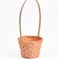 Корзина плетёная 13&times;9.5/28 см, персиковый, бамбук